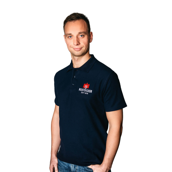Frontalansicht Rostocker Polo-Shirt